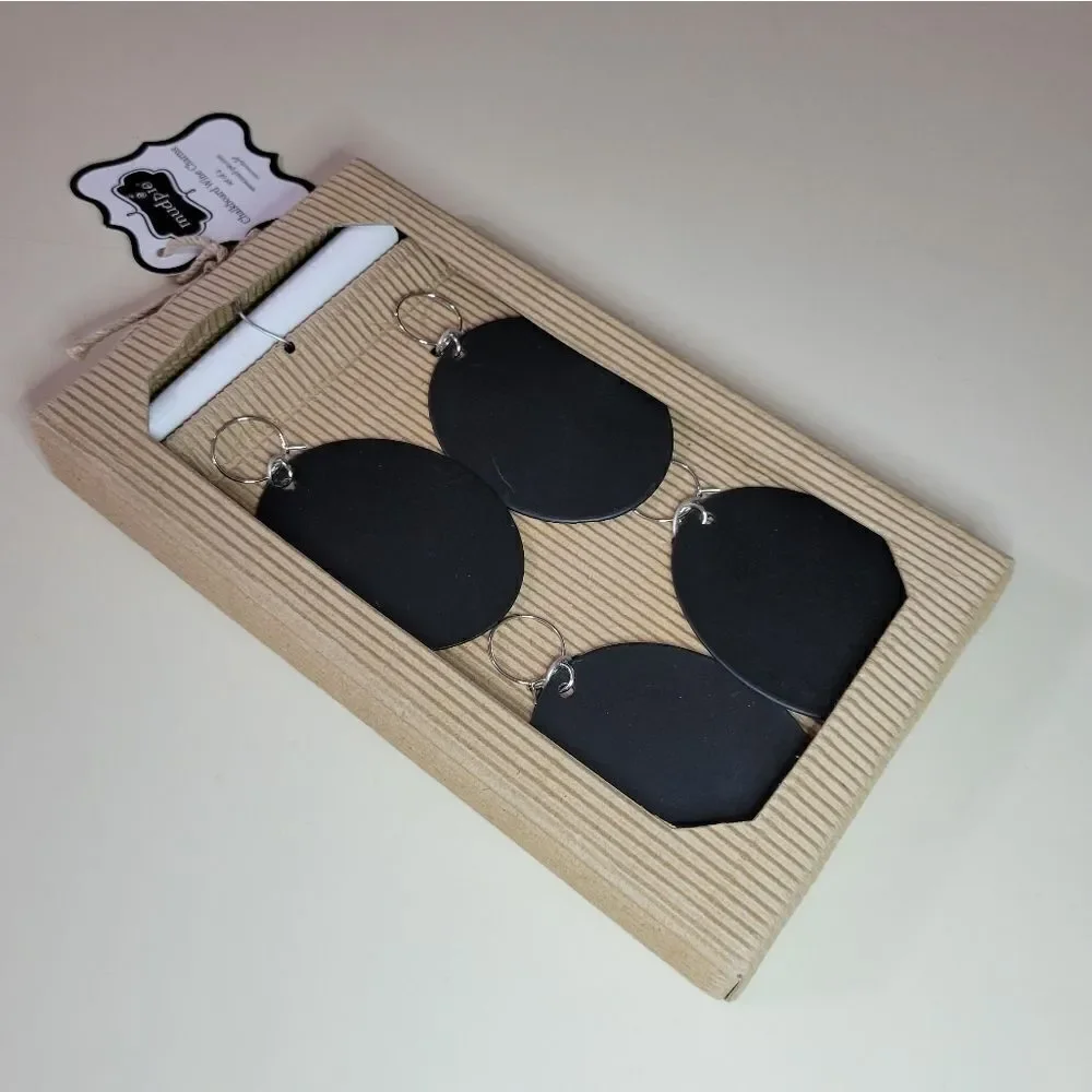 Mud Pie Chalkboard Wine Charm Set